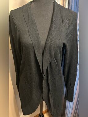 Source Unknown Black Drape-Front Women's Cardigan